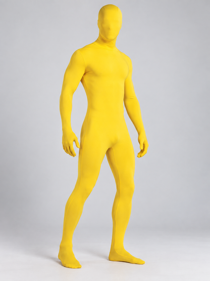 Yellow Form-Fitting Full-Body Jumpsuit Costume Costumes detail