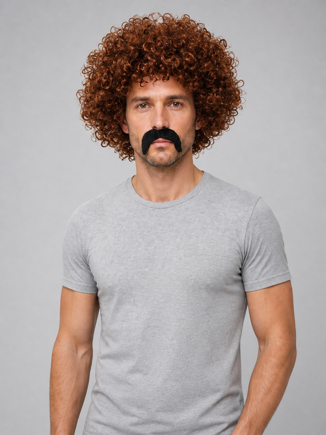 Brown Curly Carnival Wig for Parties Costume Wigs detail