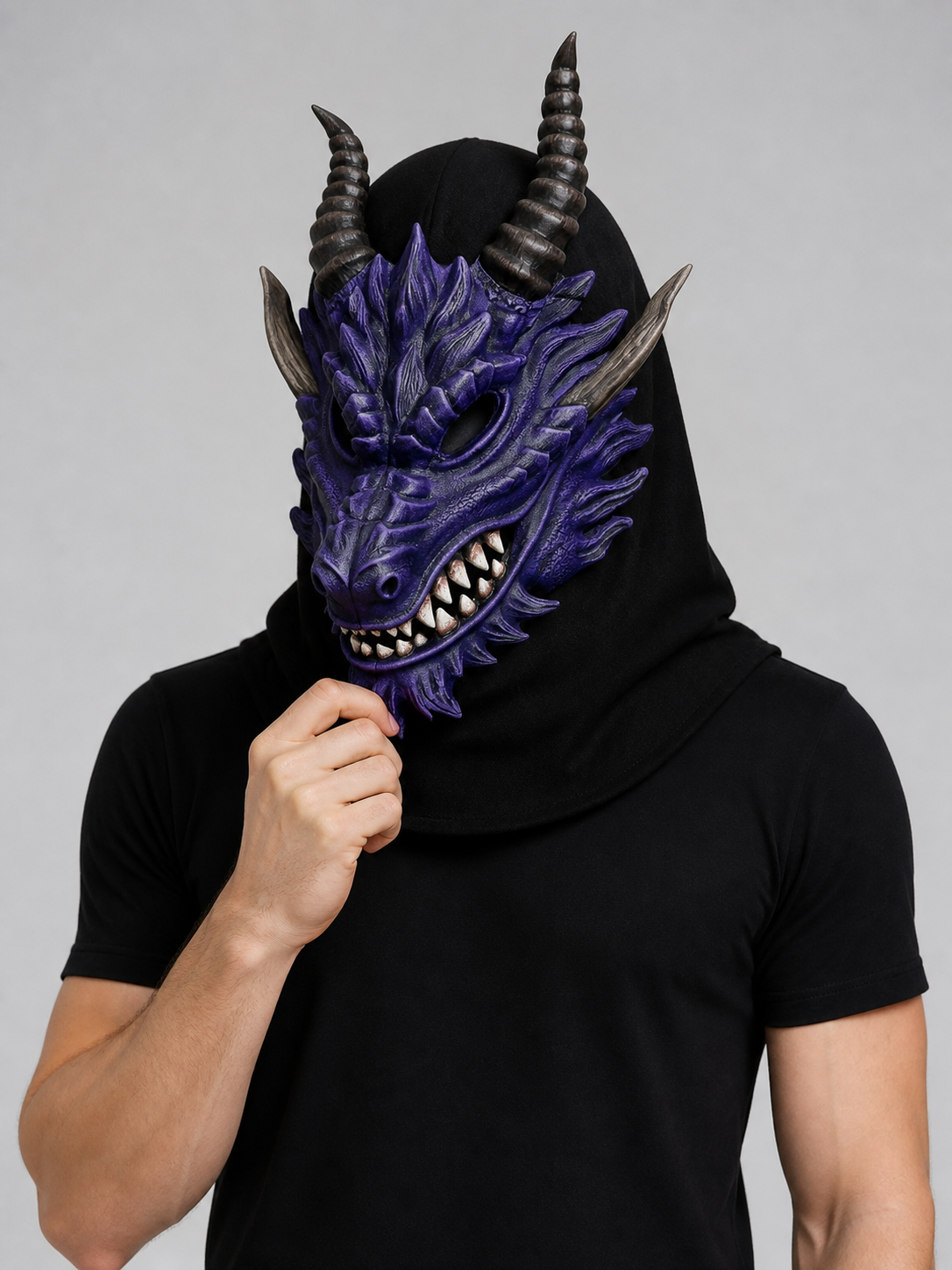 Purple Dragon Carnival Headpiece for Halloween Costume Headwear detail
