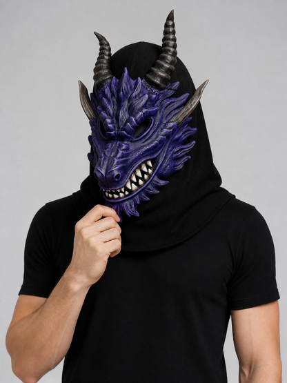 Purple Dragon Carnival Headpiece for Halloween Costume Headwear detail