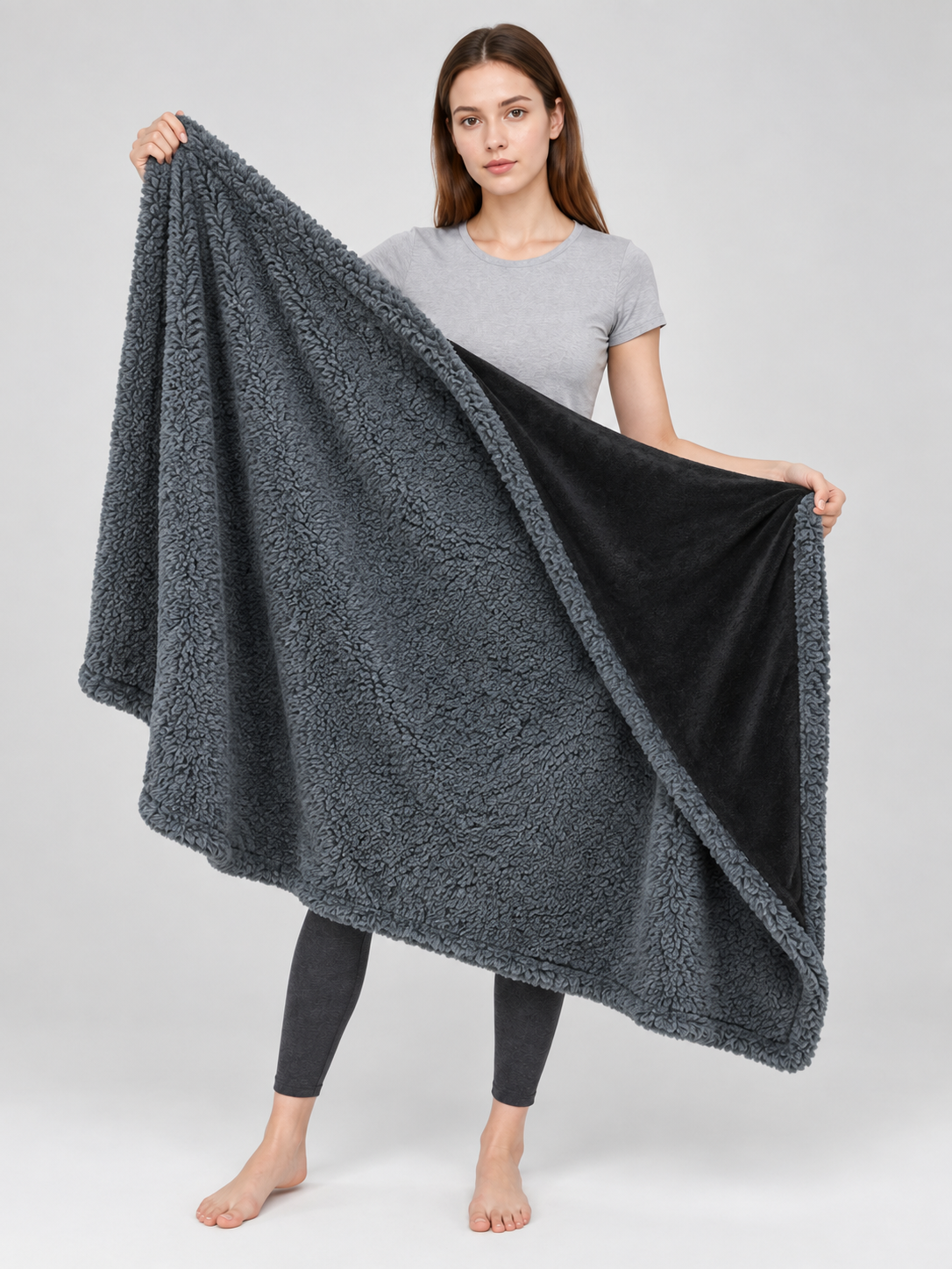 Reversible Plush Pet Blanket Wearable Blankets detail