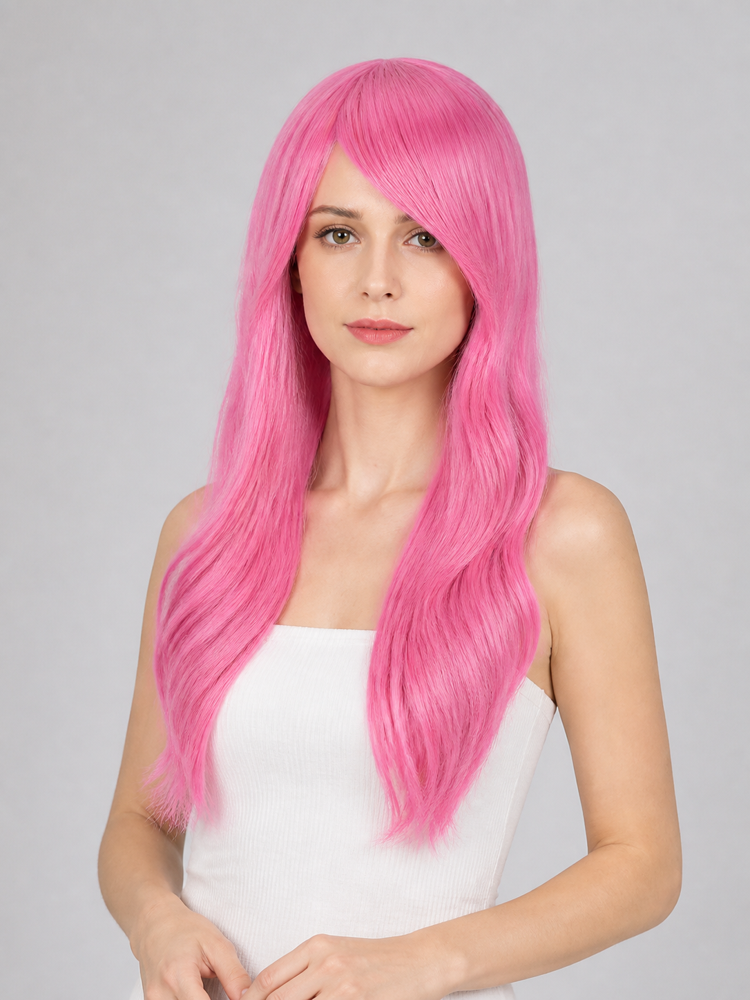 Long Wavy Pink Cosplay Wig