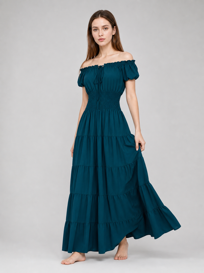 Medieval Irish-Style Tiered Dress