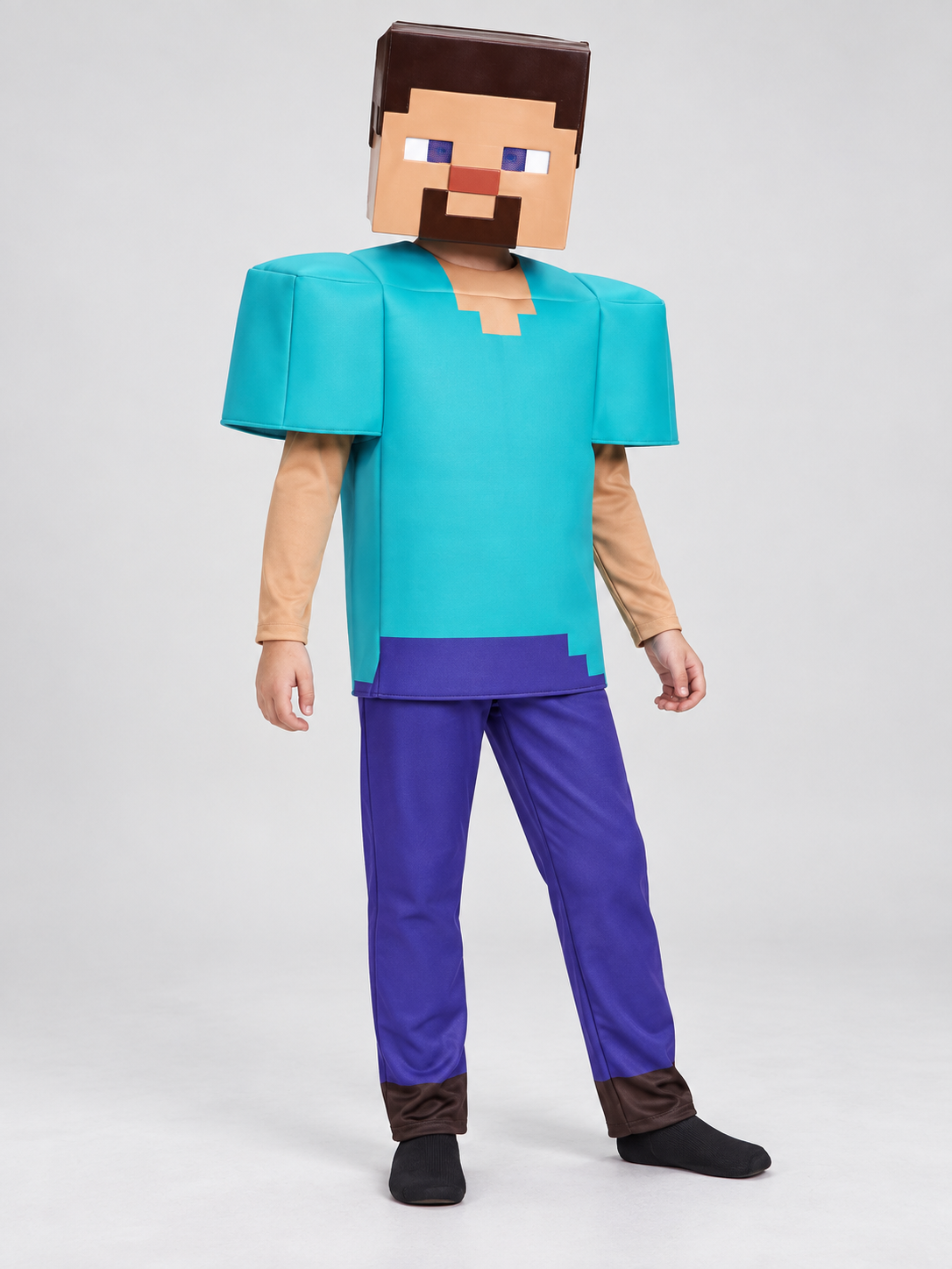 Carnival Costume with 3D Mask and Pixel Design