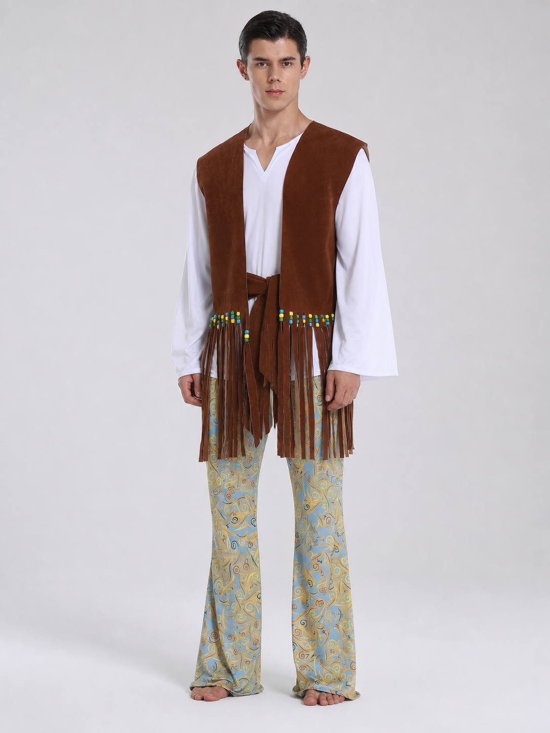 Retro Stage Costume with Vest and Pants