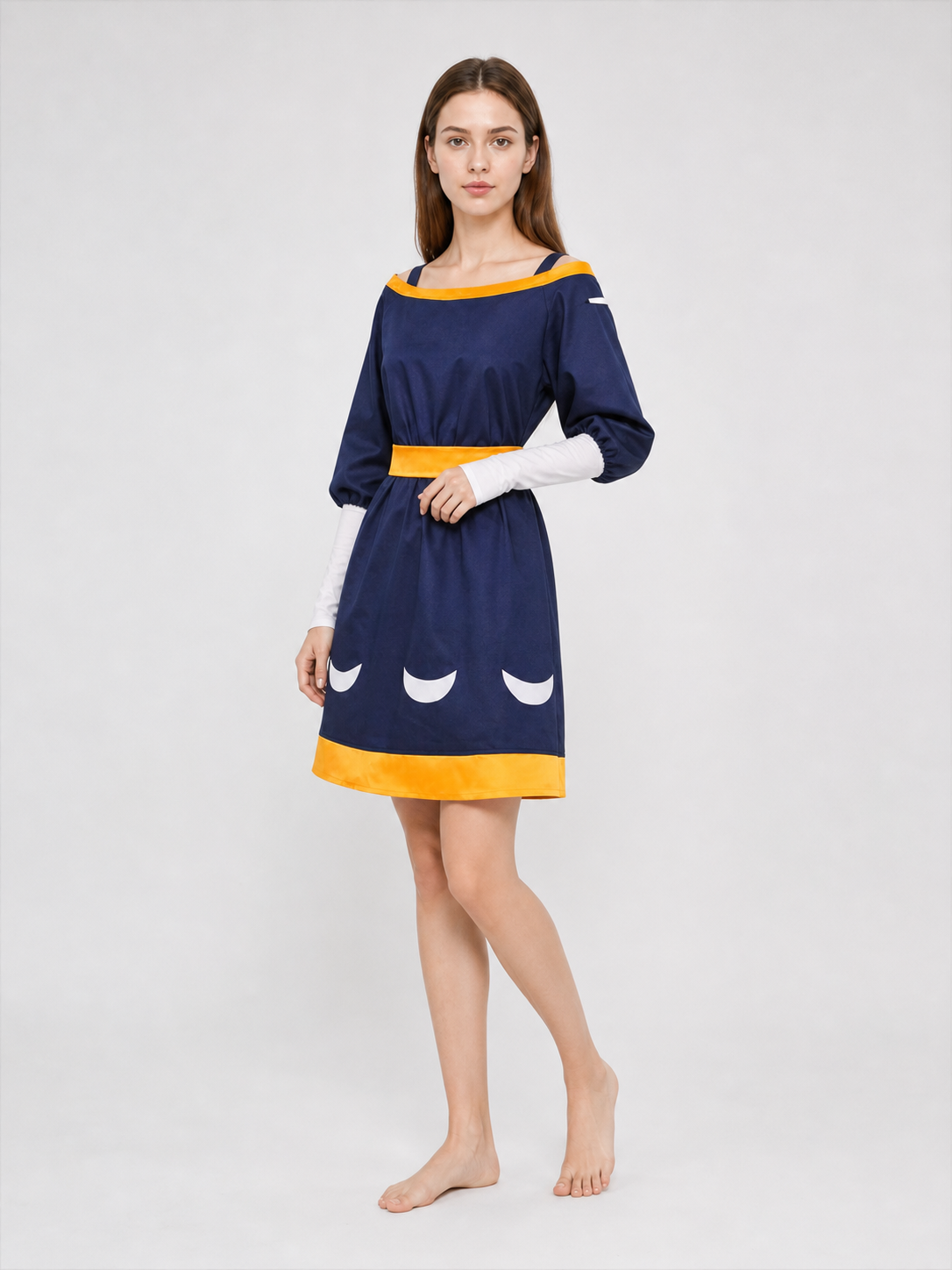 Amity cosplay costume: dress, skirt, belt, sleeves