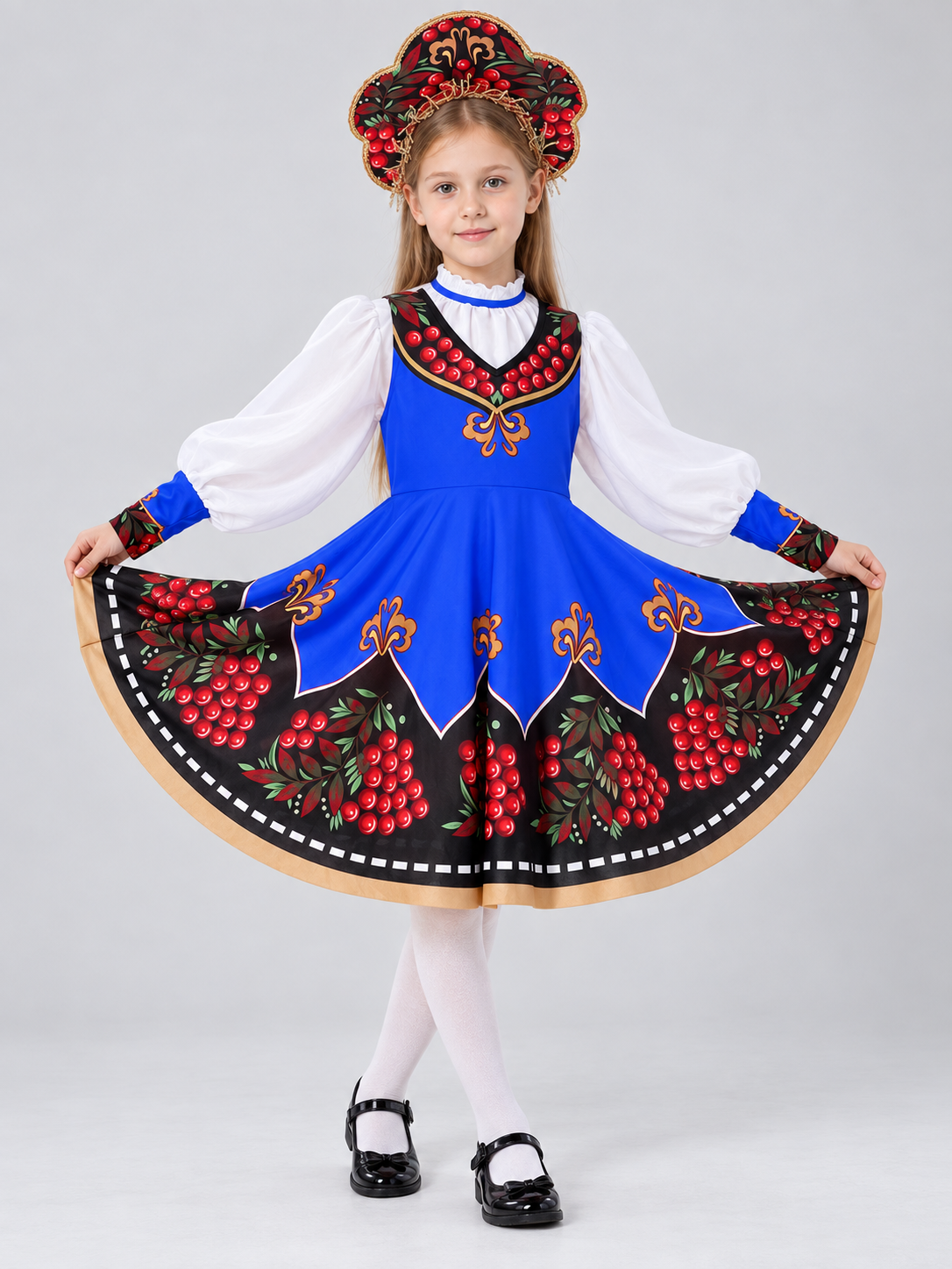 Children's Russian folk costume with kokoshnik