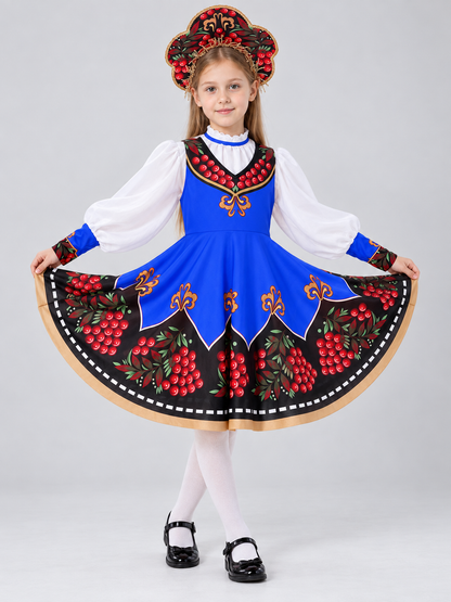 Children's Russian folk costume with kokoshnik