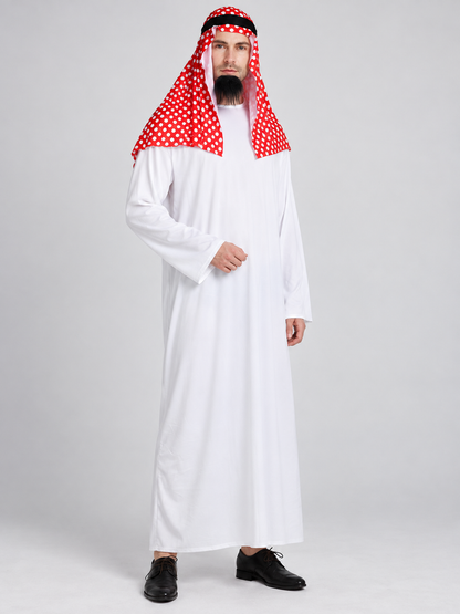 Carnival Costume with Polka-Dot Scarf and Beard