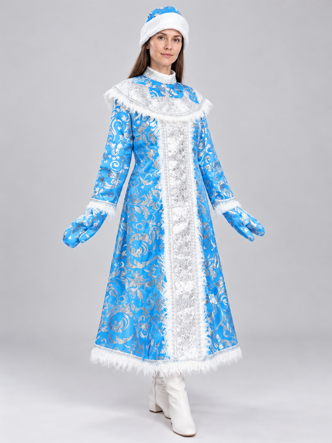 Snow Maiden Costume with Headwear and Mittens Costumes detail