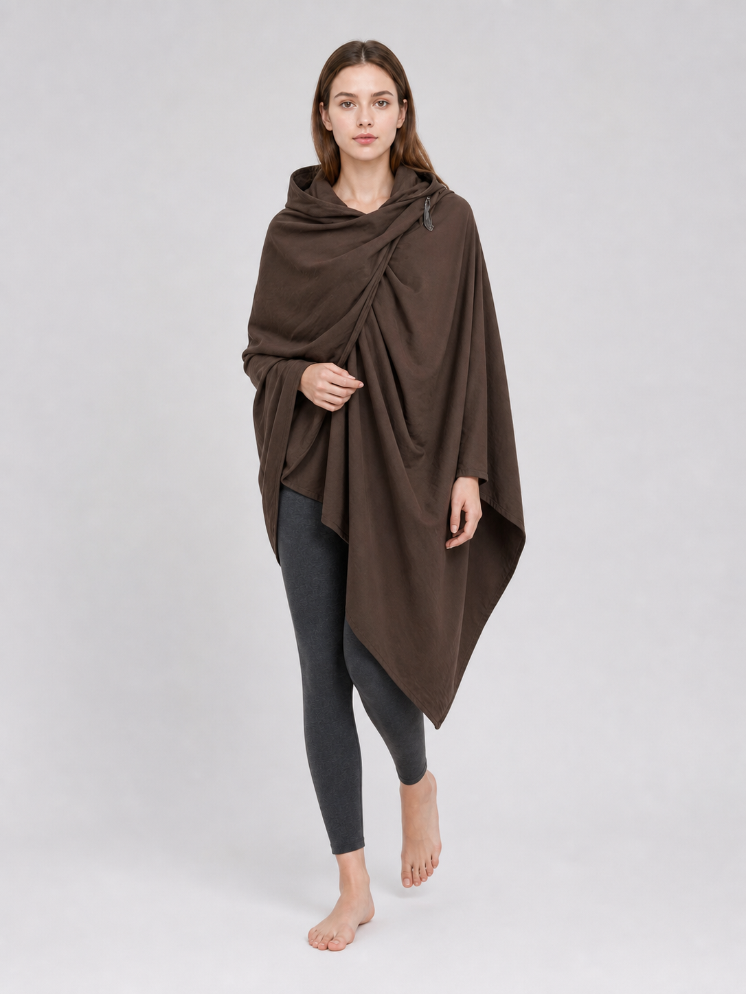 Brown Carnival Cloak with Hood