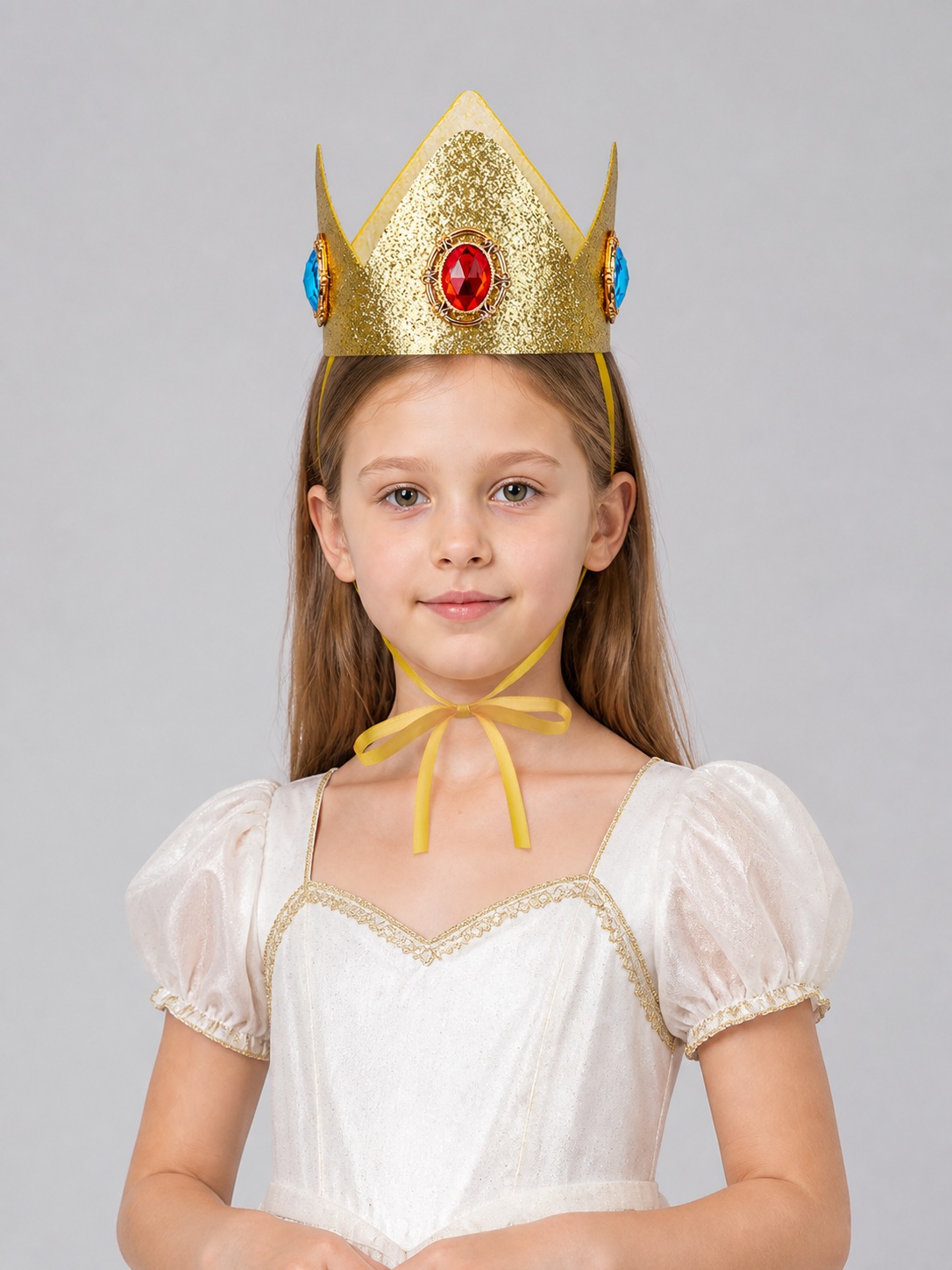 Carnival Crown with Red and Blue Stones Costume Headwear detail