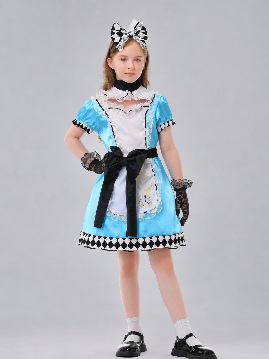 Alice Costume Dress with Apron and Bow