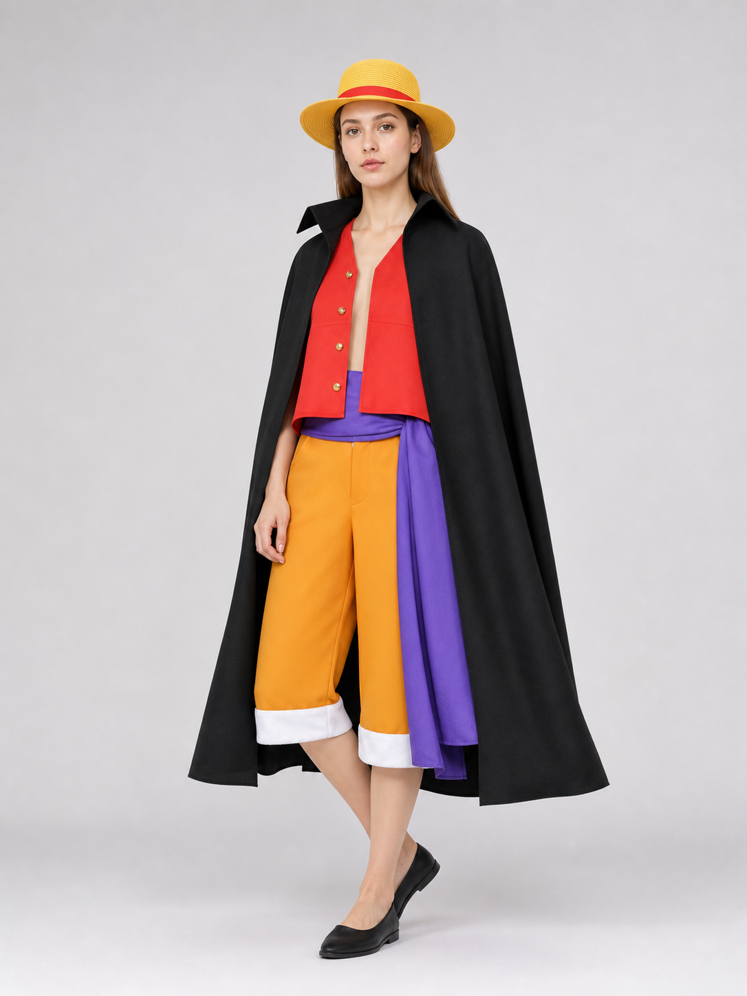 Luffy Cosplay Set from Wano with Cape