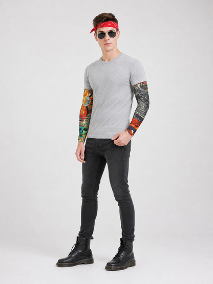Rock outfit with bandana, glasses, and accessories