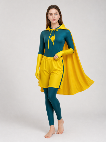 Wanda Vision Cosplay Costume with Hood and Cape