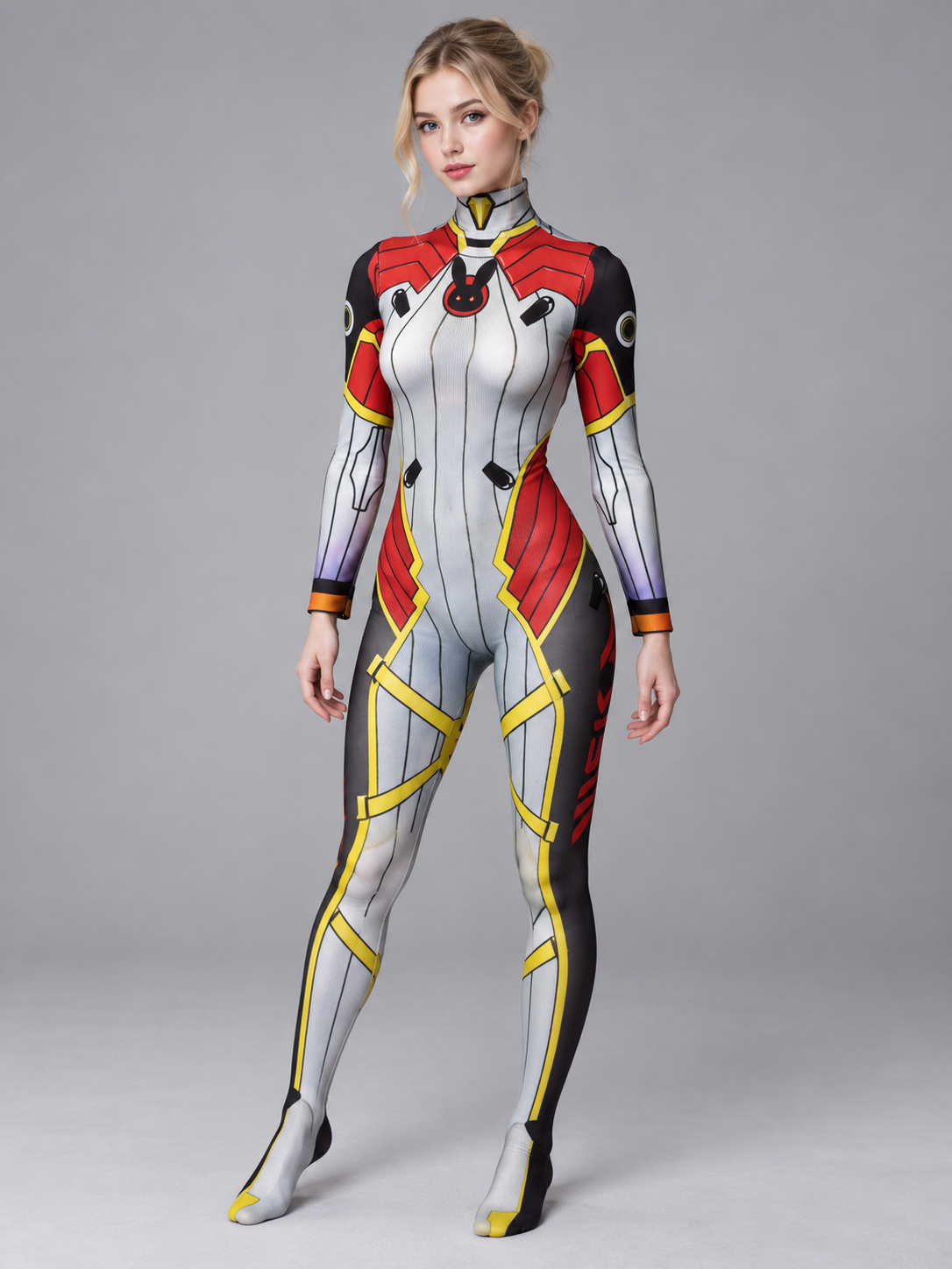 1/6 Scale Collectible Figure Jumpsuit, Black with Print