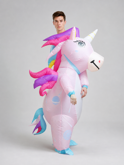 Inflatable Unicorn Costume with Wings for Parties
