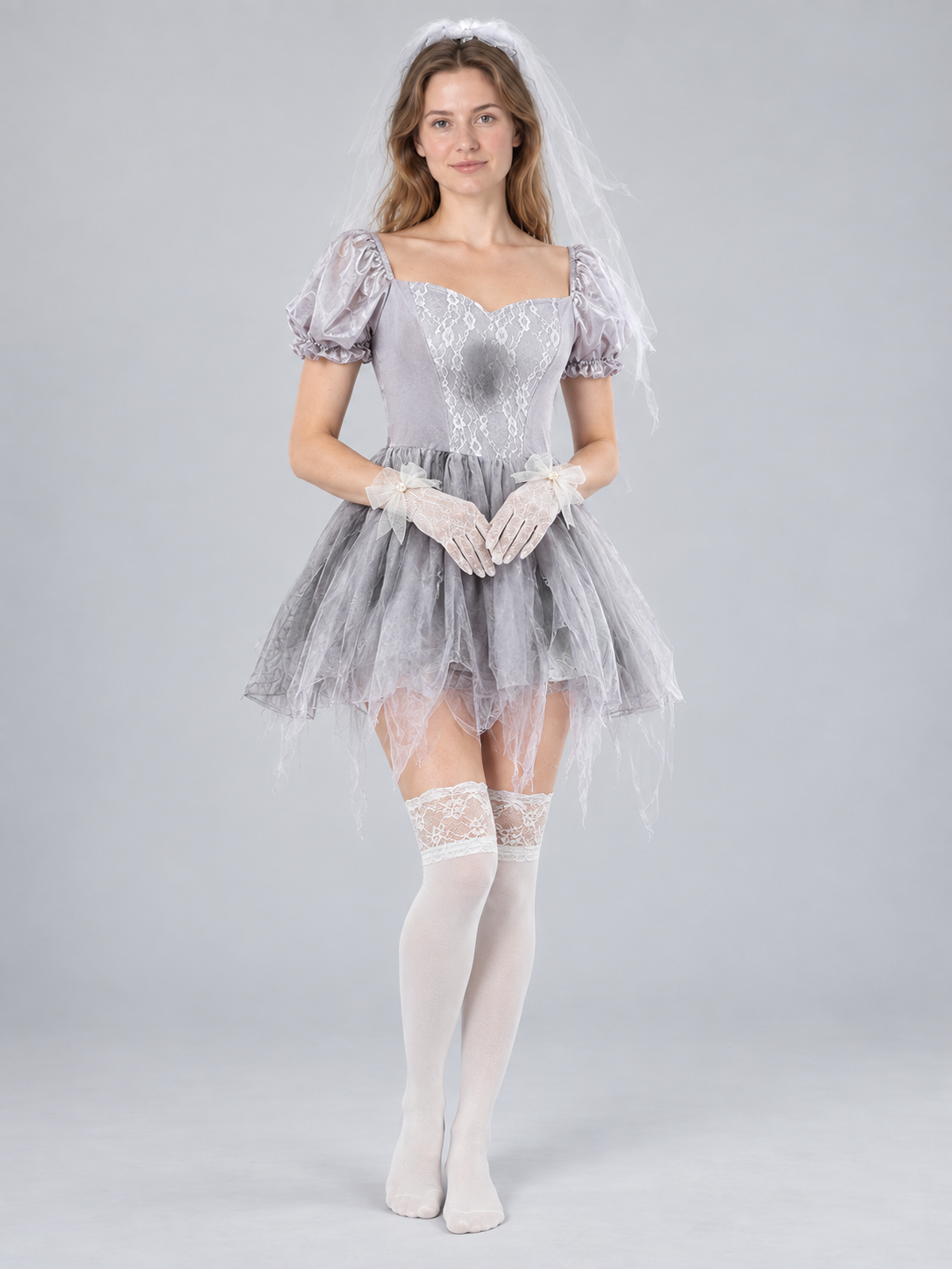 Ghost Costume with Veil and Fake Blood