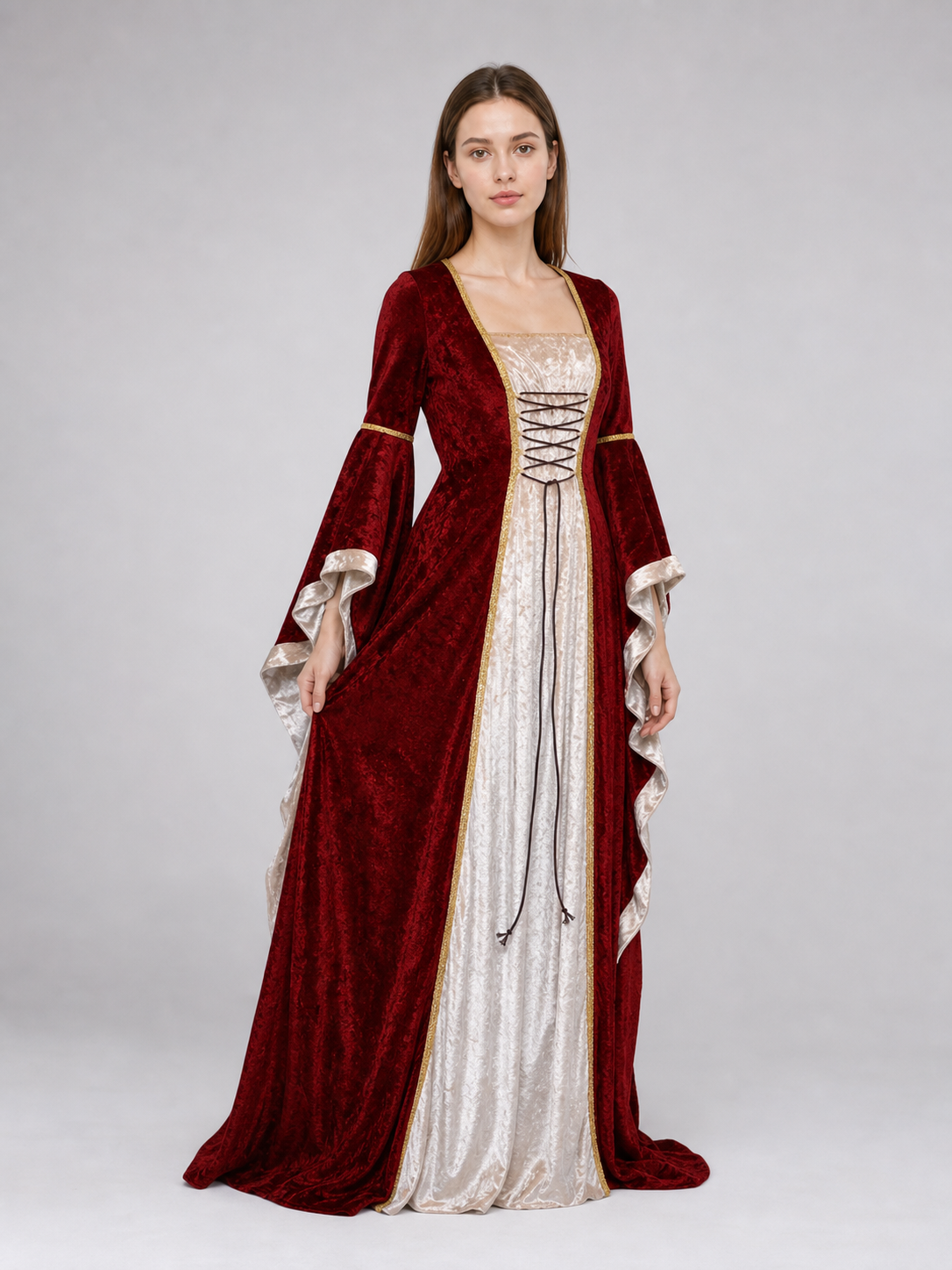 Medieval Renaissance Dress with Sleeves