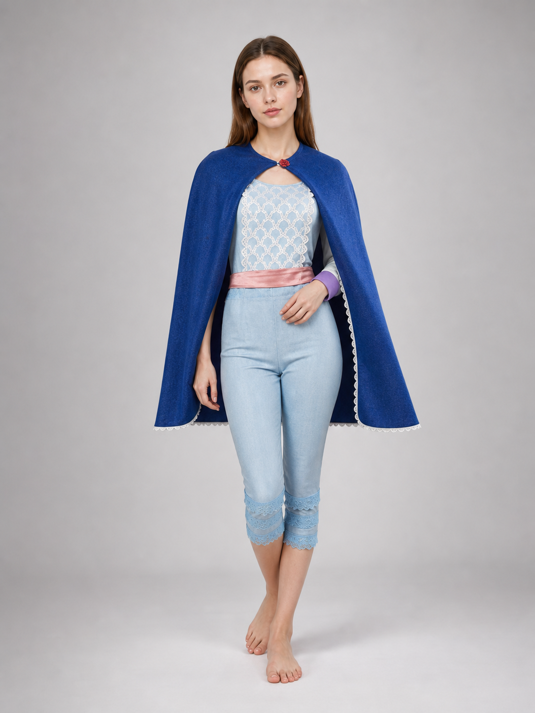 Cosplay Costume with Cape, Top, and Pants