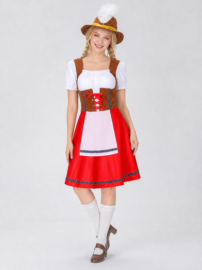 Oktoberfest Costume in Ethnic Style with Hat