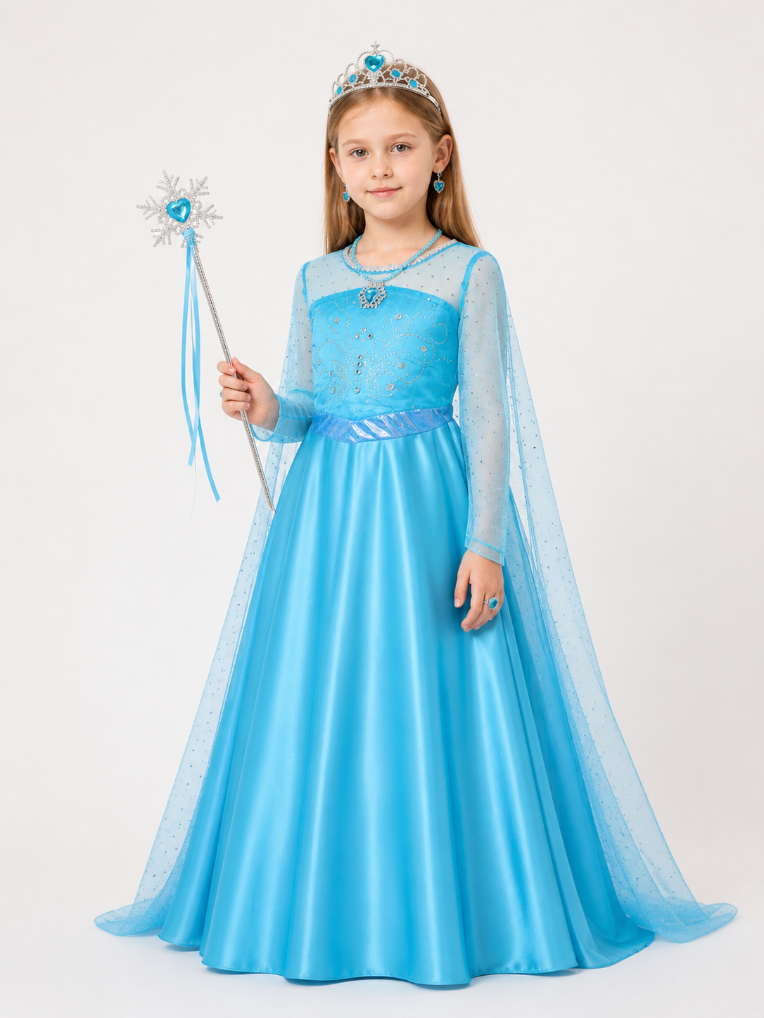 Blue Princess Costume for Halloween and Cosplay Costumes detail