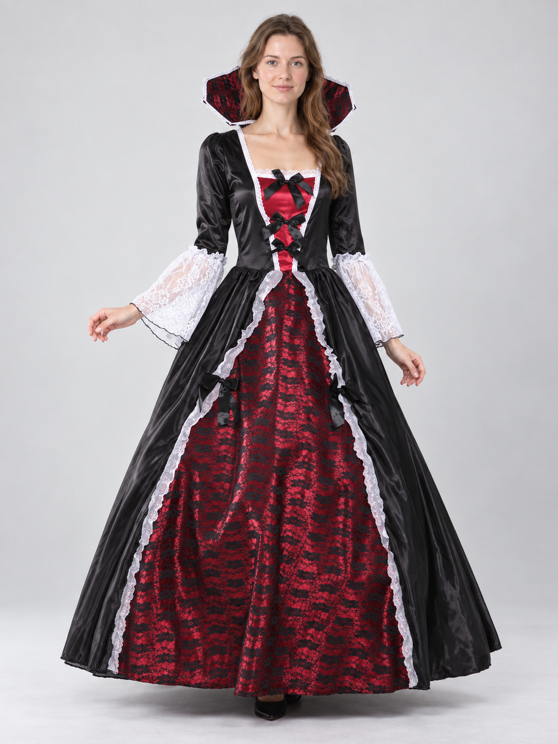 Vampire Costume with Lace and Crinoline