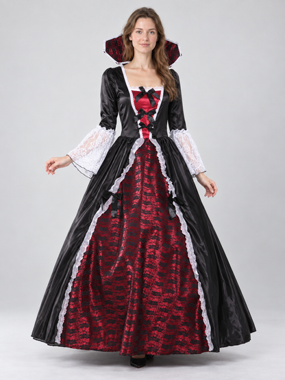 Vampire Costume with Lace and Crinoline