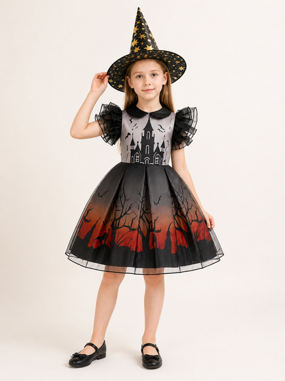 Halloween Costume Set with Dress and Hat Costume Dresses detail