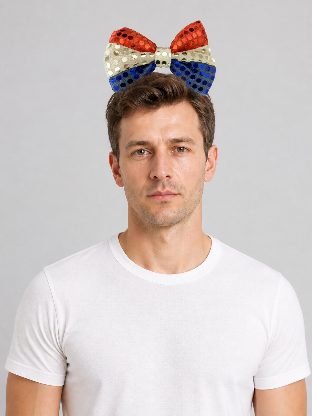 Carnival Headwear, Bow, Red-White-Blue Costume Accessories detail