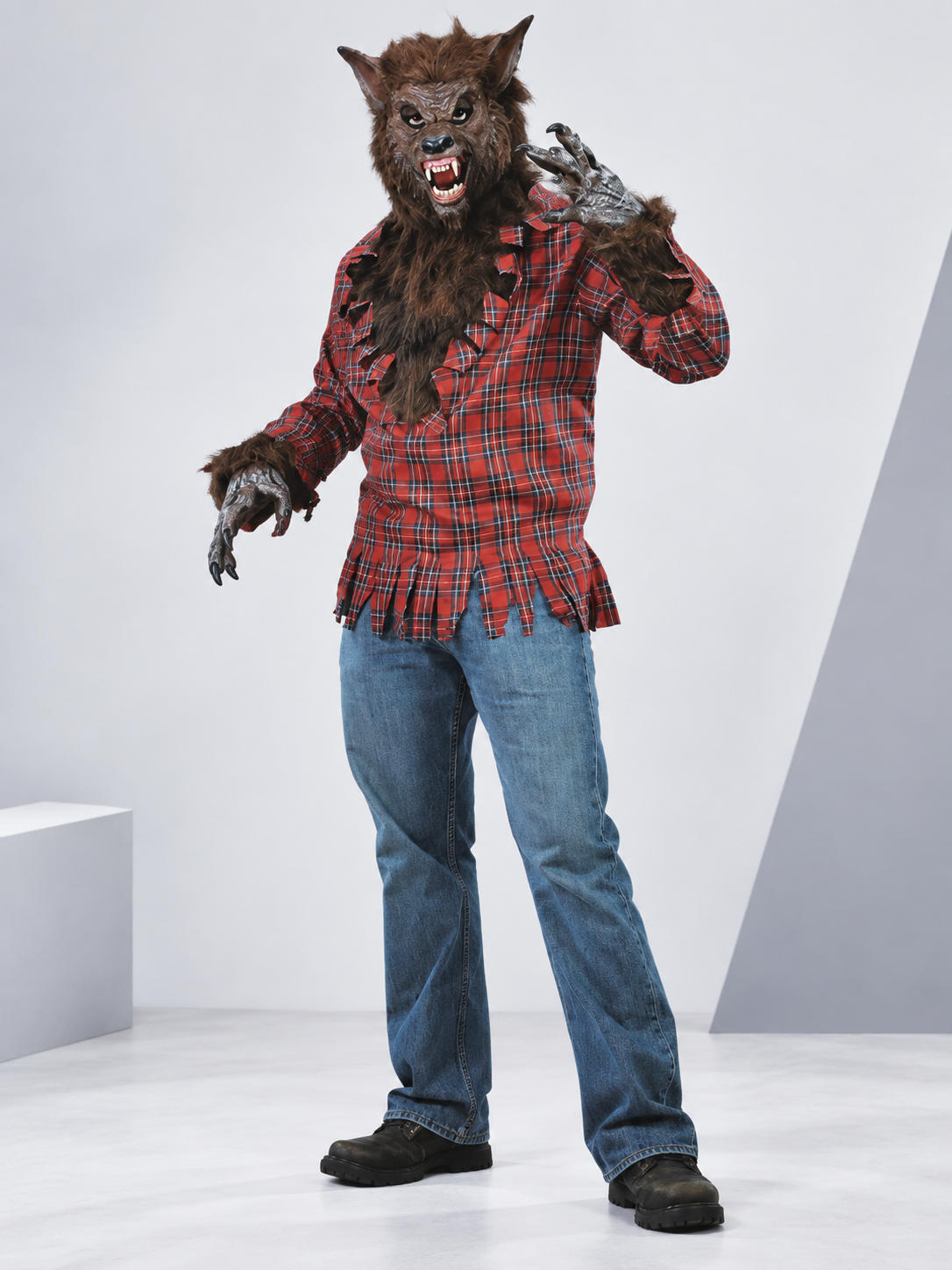 Werewolf Costume with Mask, Gloves, and Pants