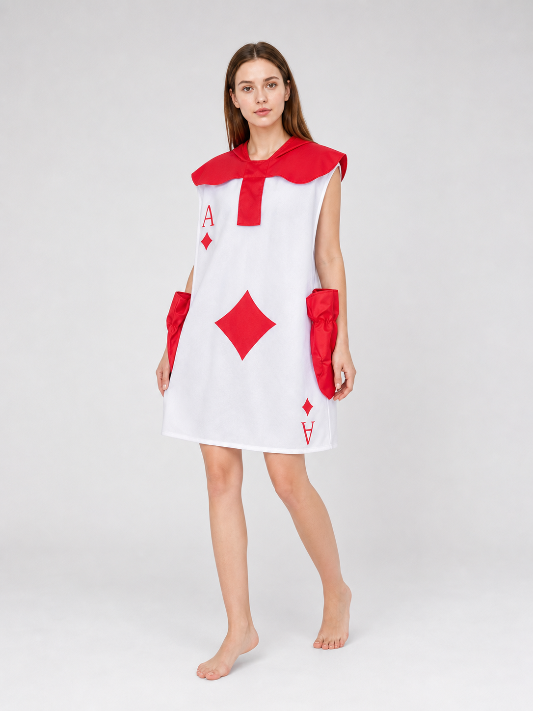 Alice Card-Themed Costume: Cosplay Jumpsuit