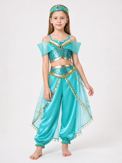 Turquoise Princess Costume for Halloween Costumes detail
