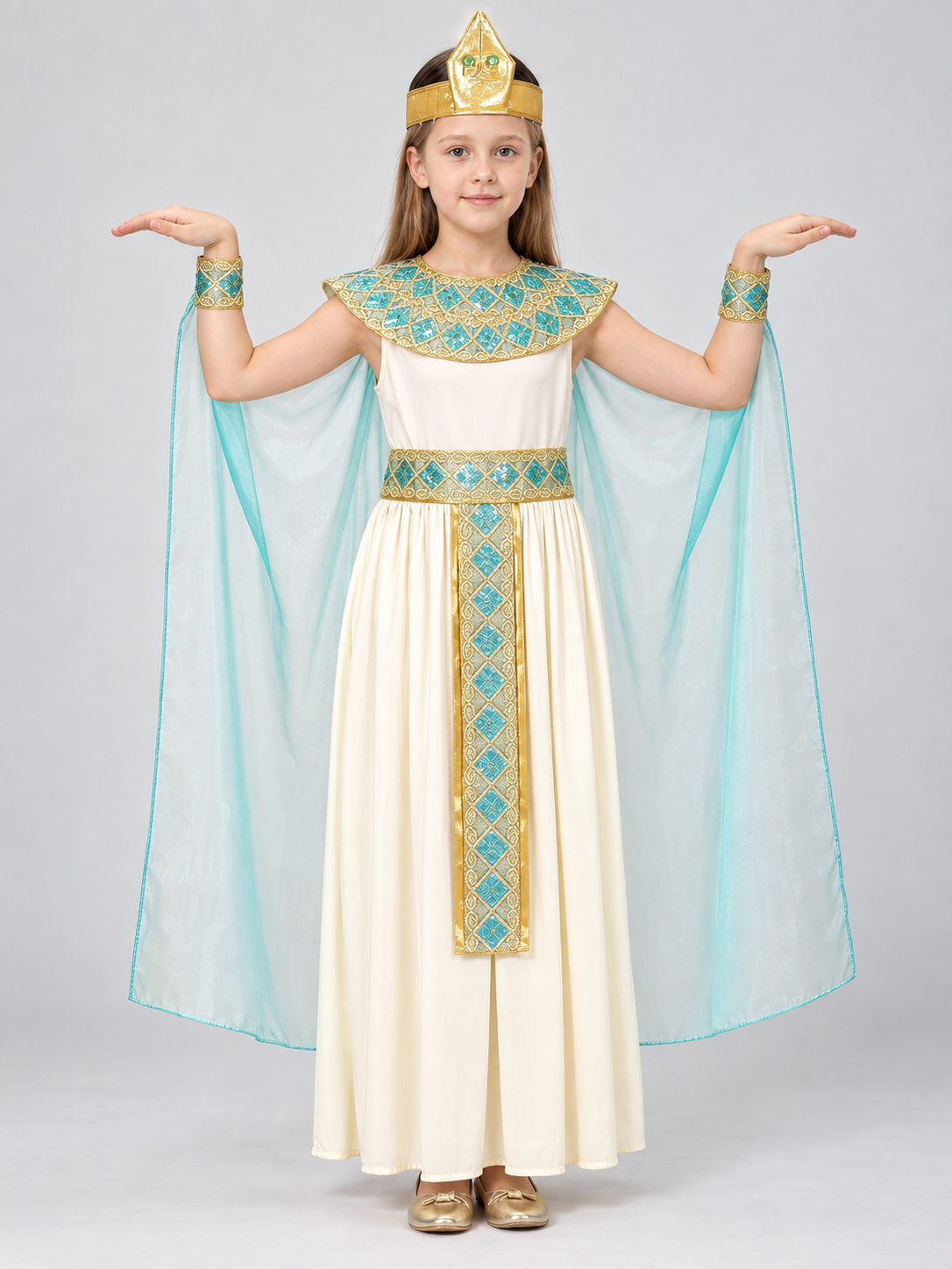 Ancient Egyptian Style Costume with Headpiece