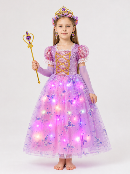 Princess Carnival Costume with LED Lights for Cosplay