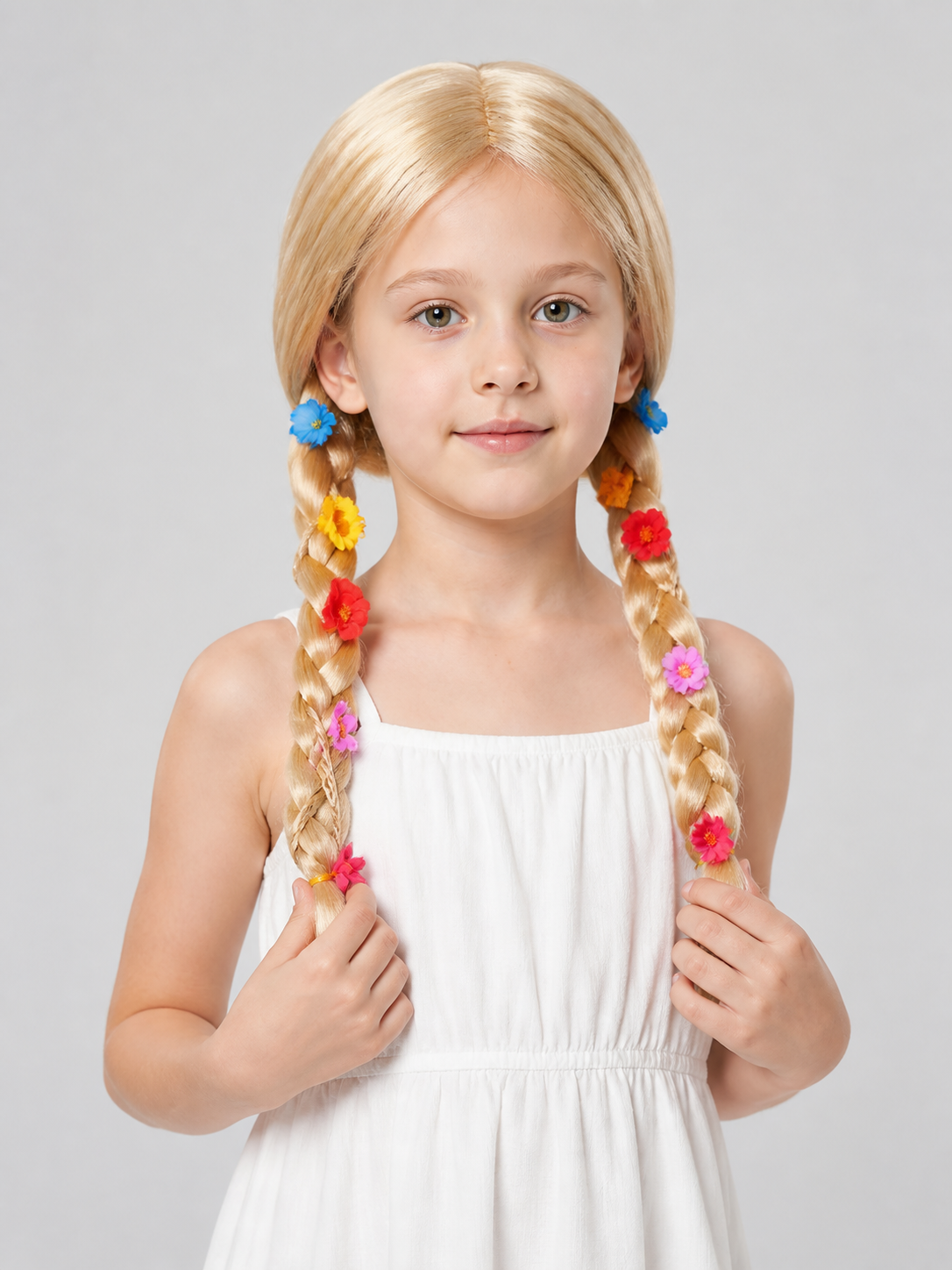 Golden Carnival Wig for Halloween and Cosplay Costume Wigs detail