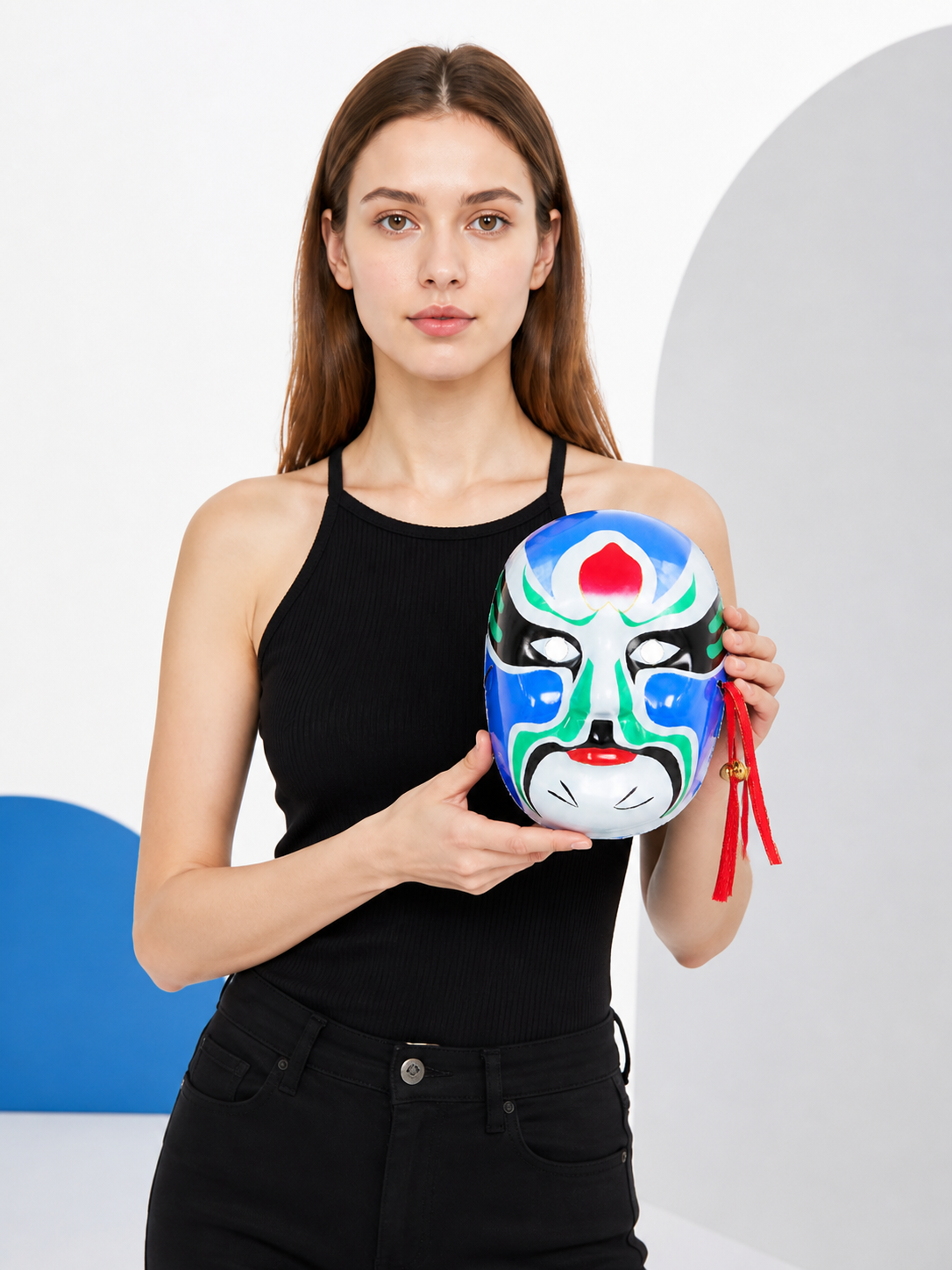 Peking Opera-Style Carnival Mask Costume Masks detail