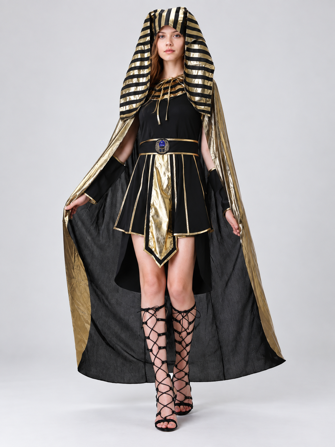 Egyptian Carnival Costume with Cape and Belt Costume Capes detail