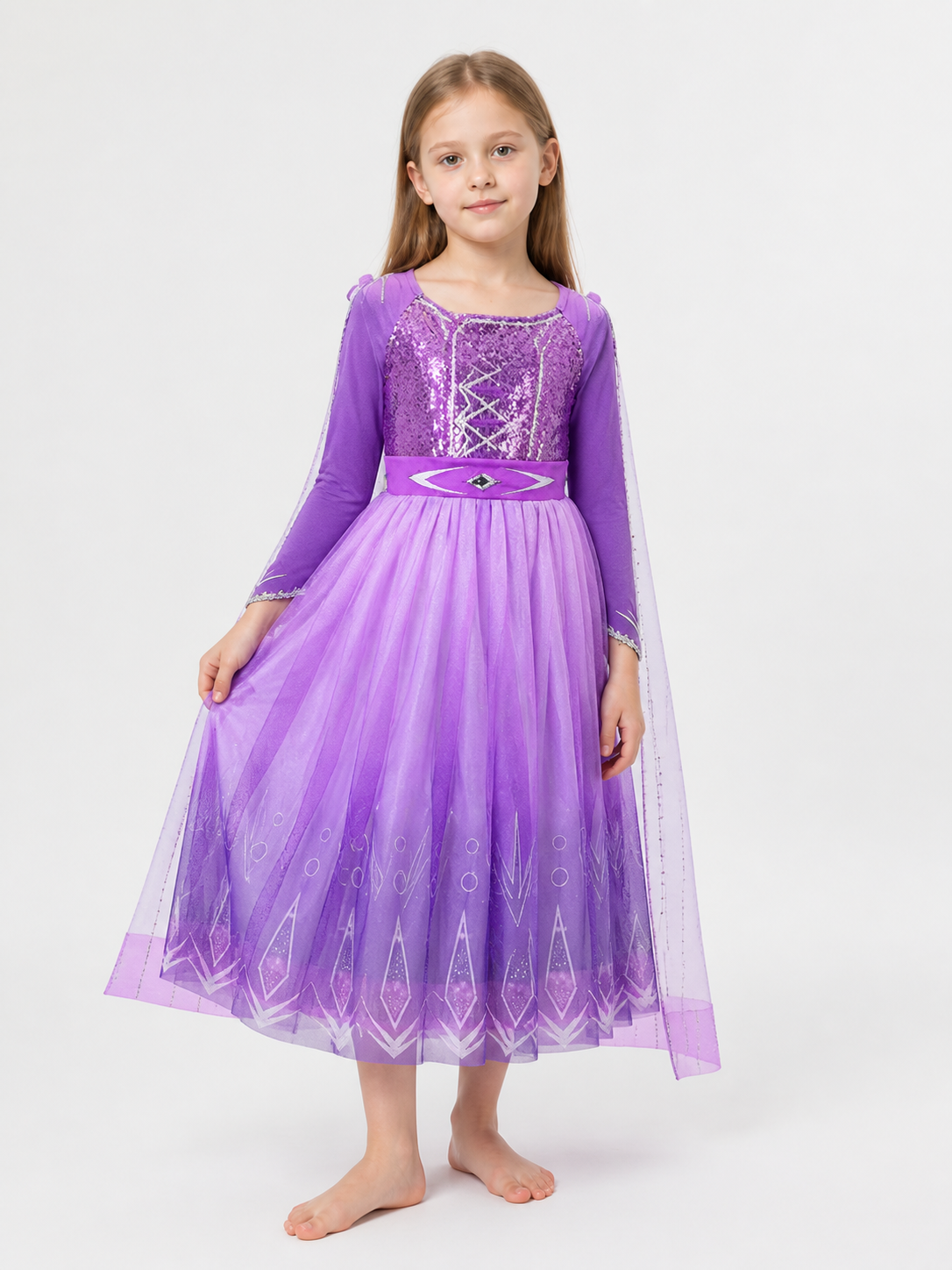Snow Queen Costume Dress for Halloween and Cosplay Costume Dresses detail