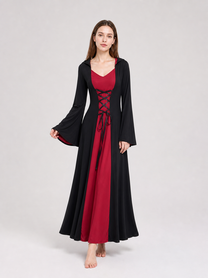 Long Gothic Hooded Costume Dress