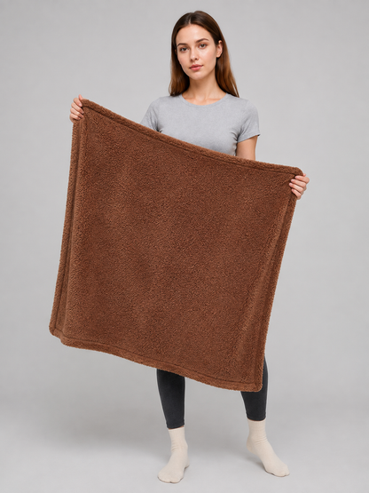 Brown Reversible Pet Blanket Wearable Blankets detail