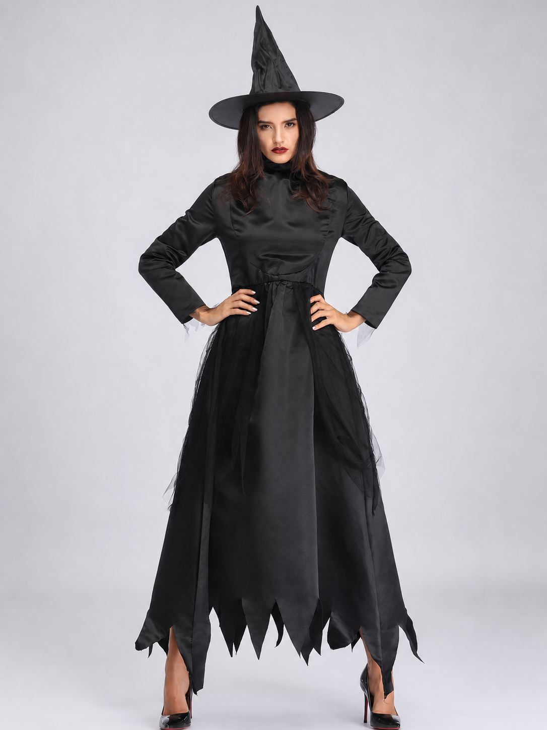 Witch Costume with Hat for Cosplay and Halloween