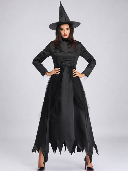 Witch Costume with Hat for Cosplay and Halloween
