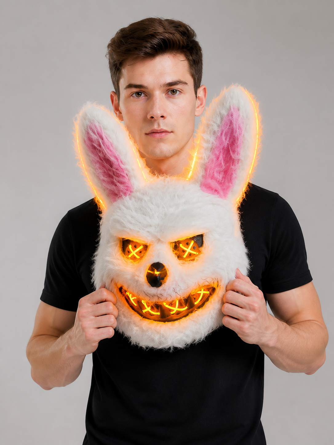 Halloween Glowing Bunny Carnival Headpiece Costume Headwear detail