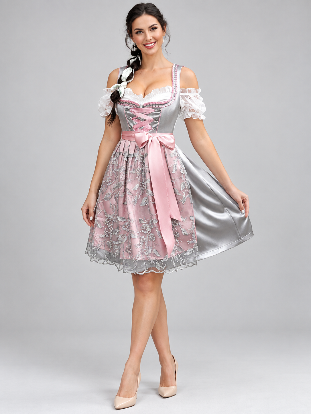 Tracht-Style Costume for Beer Festival with Corset