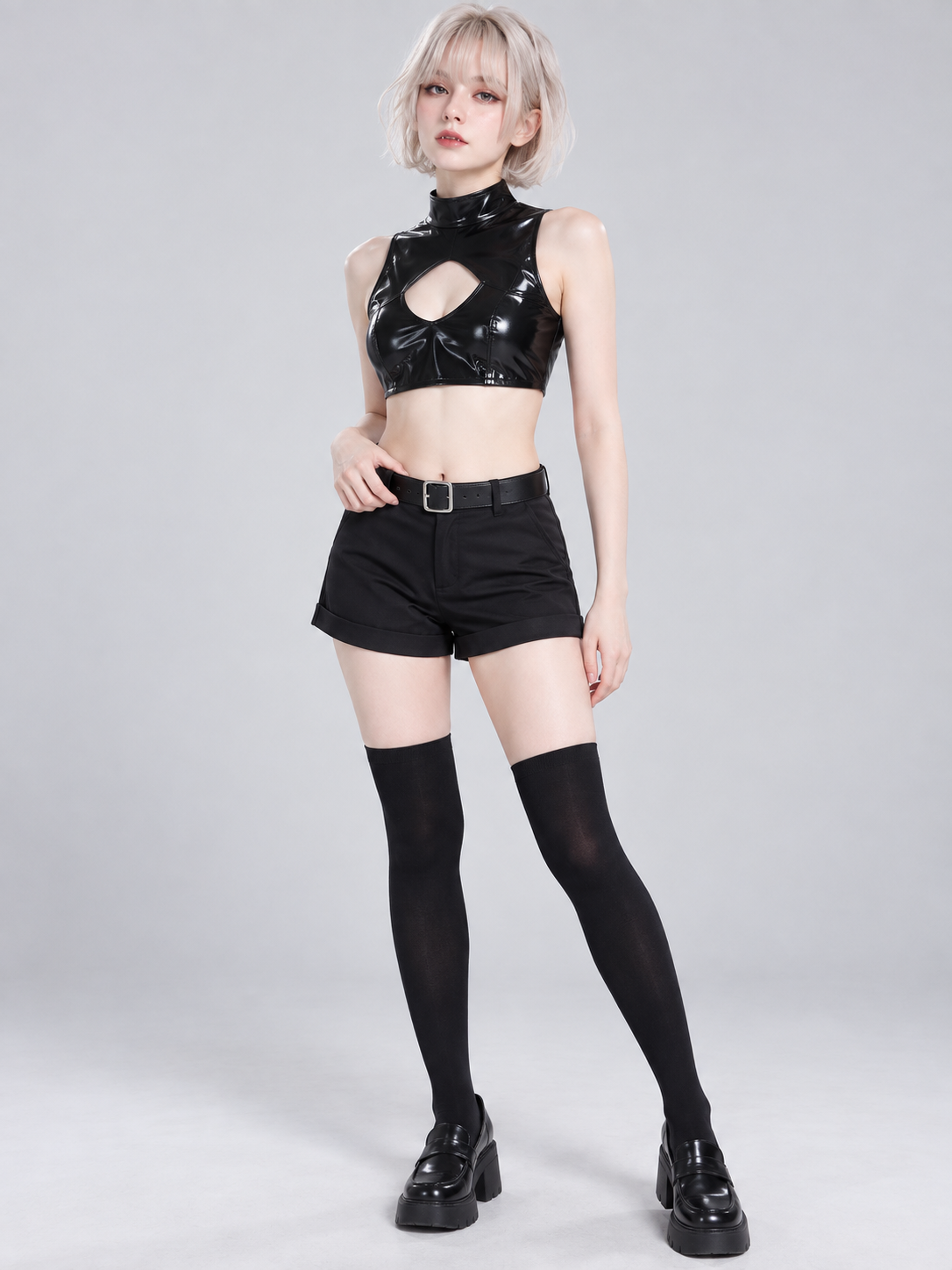Vampire-Style Cosplay Costume with Fangs