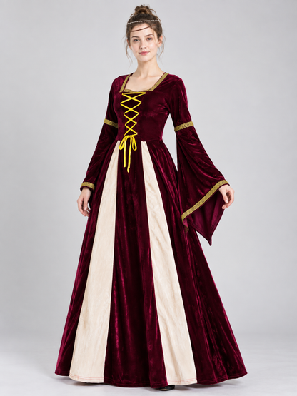 Carnival Dress with Lacing and Cream Inserts