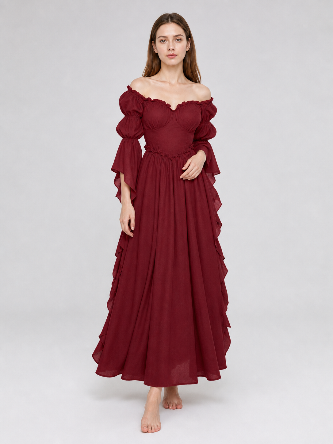 Long Vintage-Style Evening Dress
