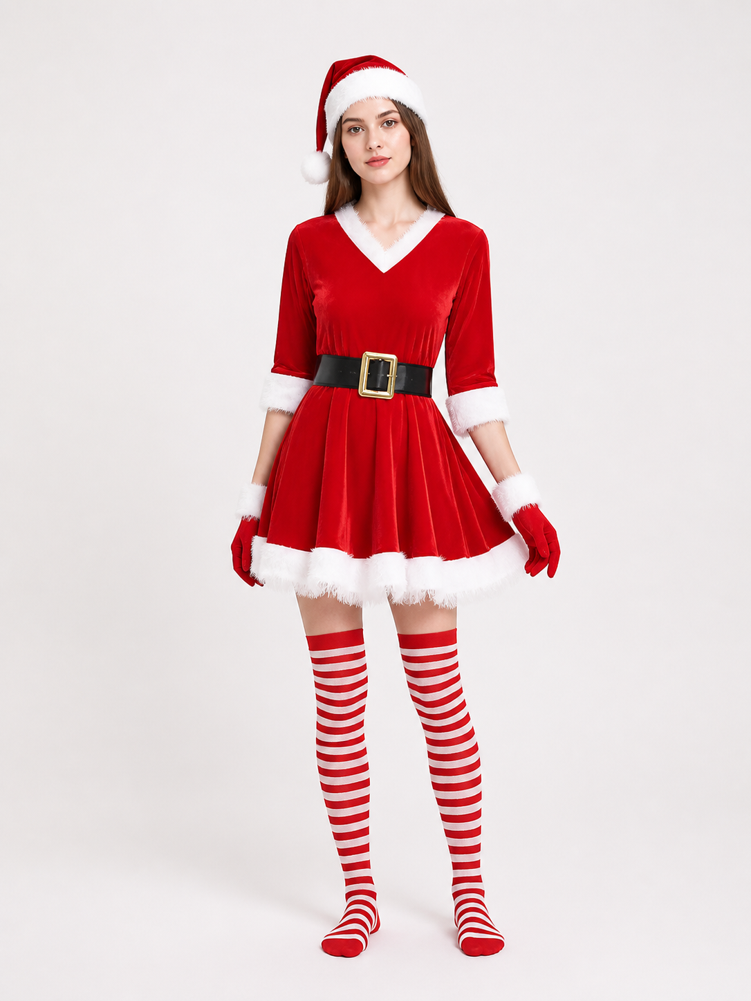 Santa Claus Costume for New Year's Celebrations and Cosplay Costumes detail